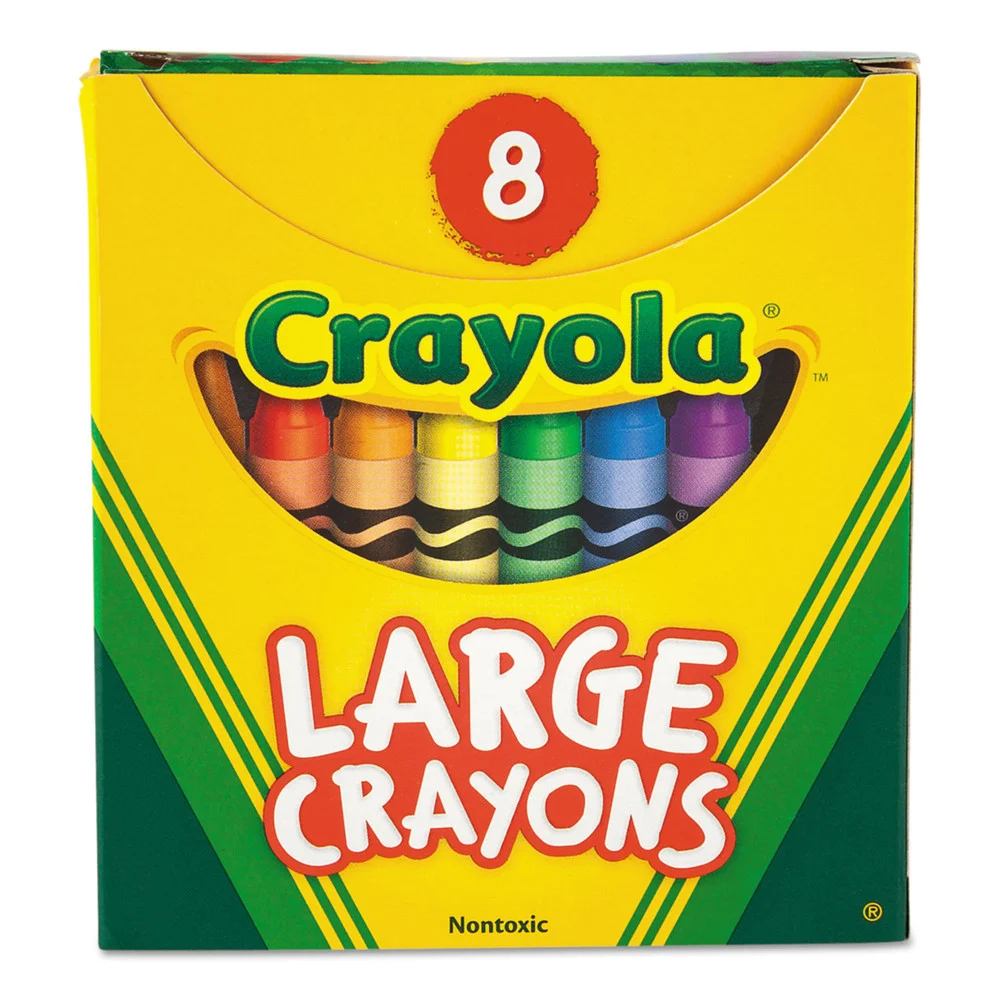 Crayola 520080 Tuck Box Large Crayons (8/Box)