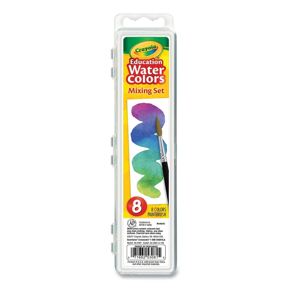 Crayola Palette Tray Watercolor Mixing Set - 7 Assorted Colors (1-Set)
