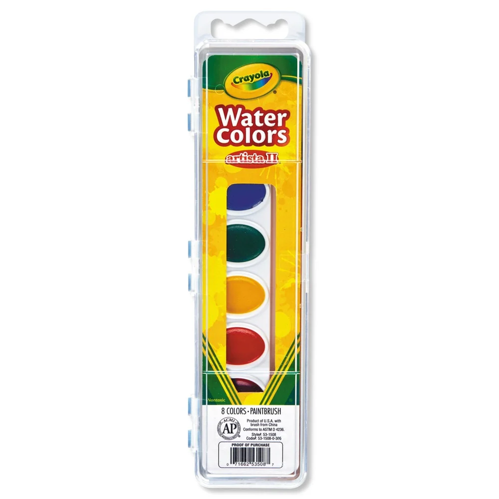 Crayola 531508 Artista II 8-Color Watercolor Set - Assorted Colors