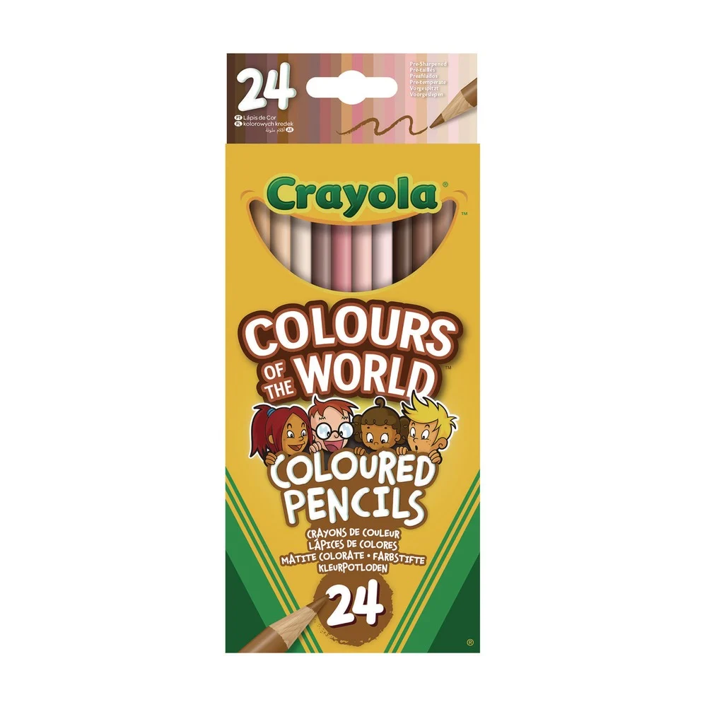 Crayola Colors of the World Colored Pencils - Assorted Lead and Barrel Colors (24/Pack)