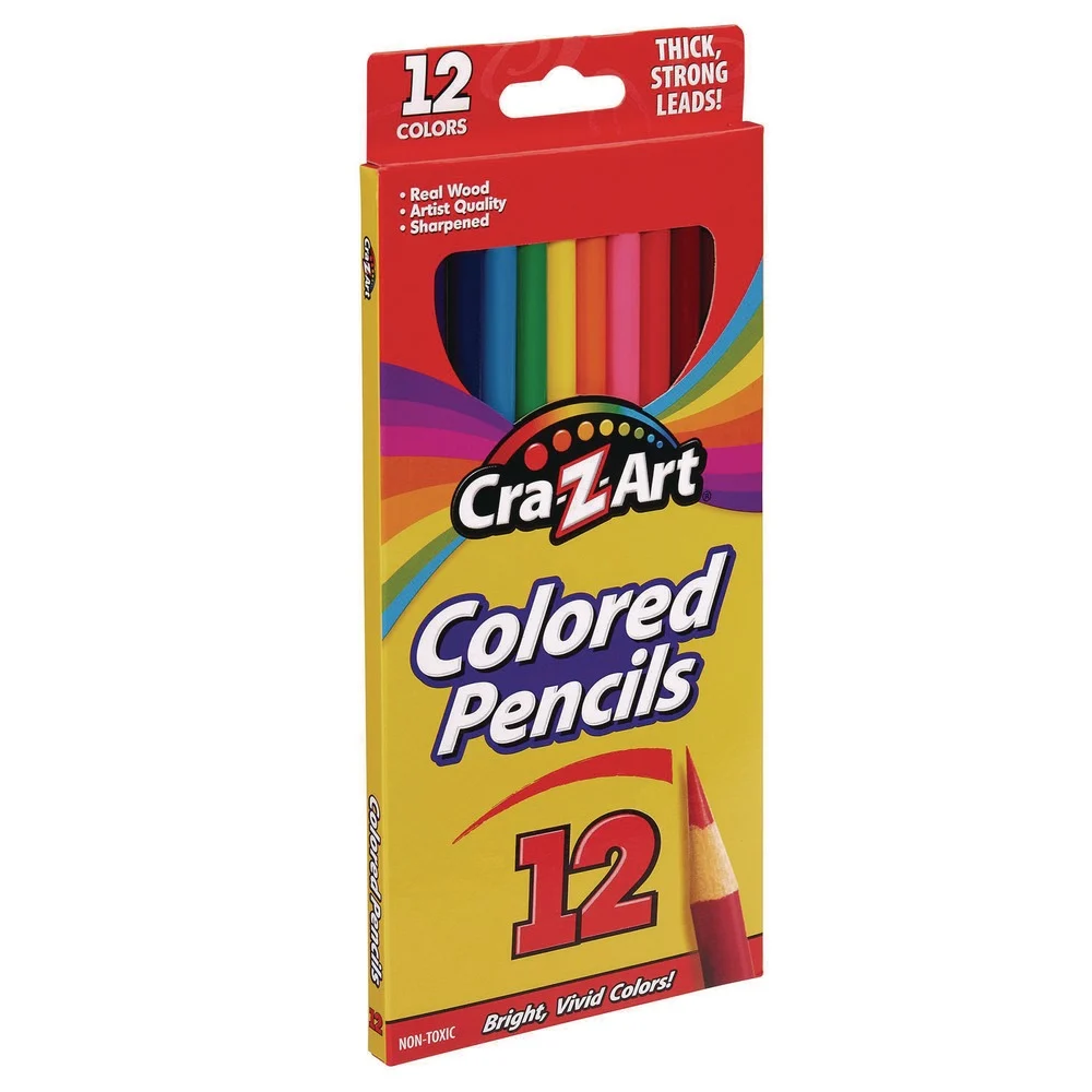 Cra-Z-Art Colored Pencils - Assorted Lead and Barrel Colors (12/Set)