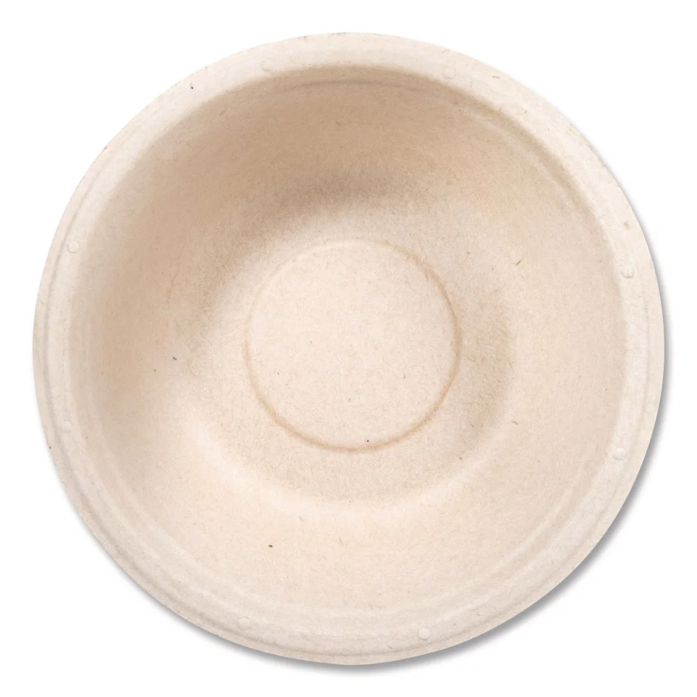Dart 12 oz Compostable Molded Fiber Dinnerware Bowl - Natural (1000/Carton)