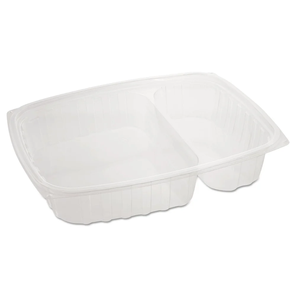 Dart C30DE2R ClearPac 22.6oz. / 10.2 oz. Plastic Containers and Lids - Clear (63-Piece/Sleeve 4-Sleeve/Carton)