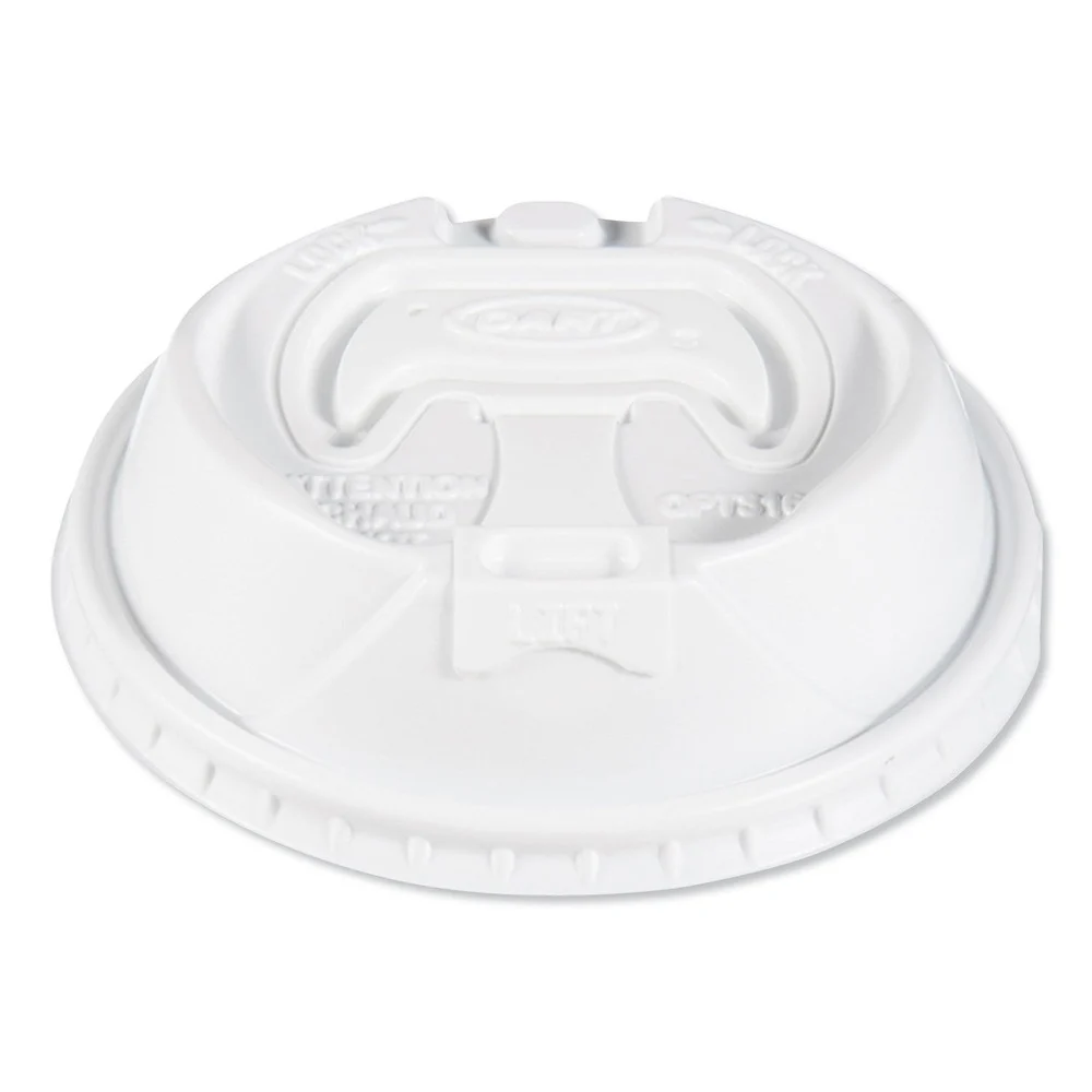 Dart OPT316 Optima Reclosable Lids for Paper Hot Cups fits 10 oz. - 24 oz. Cups - White (1000/Carton)