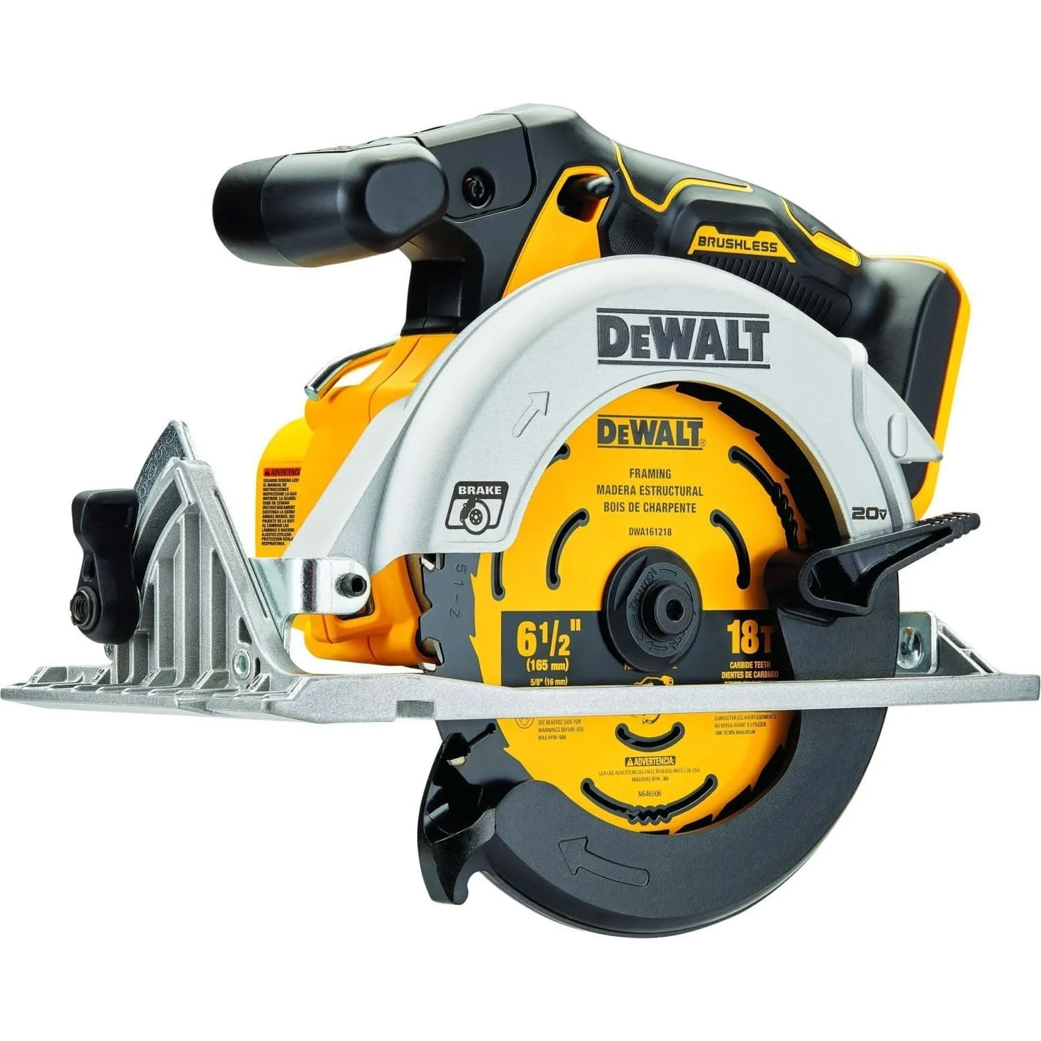 DEWALT 20V MAX 6-1/2-in. Brushless Cordless Circular Saw, Tool Only