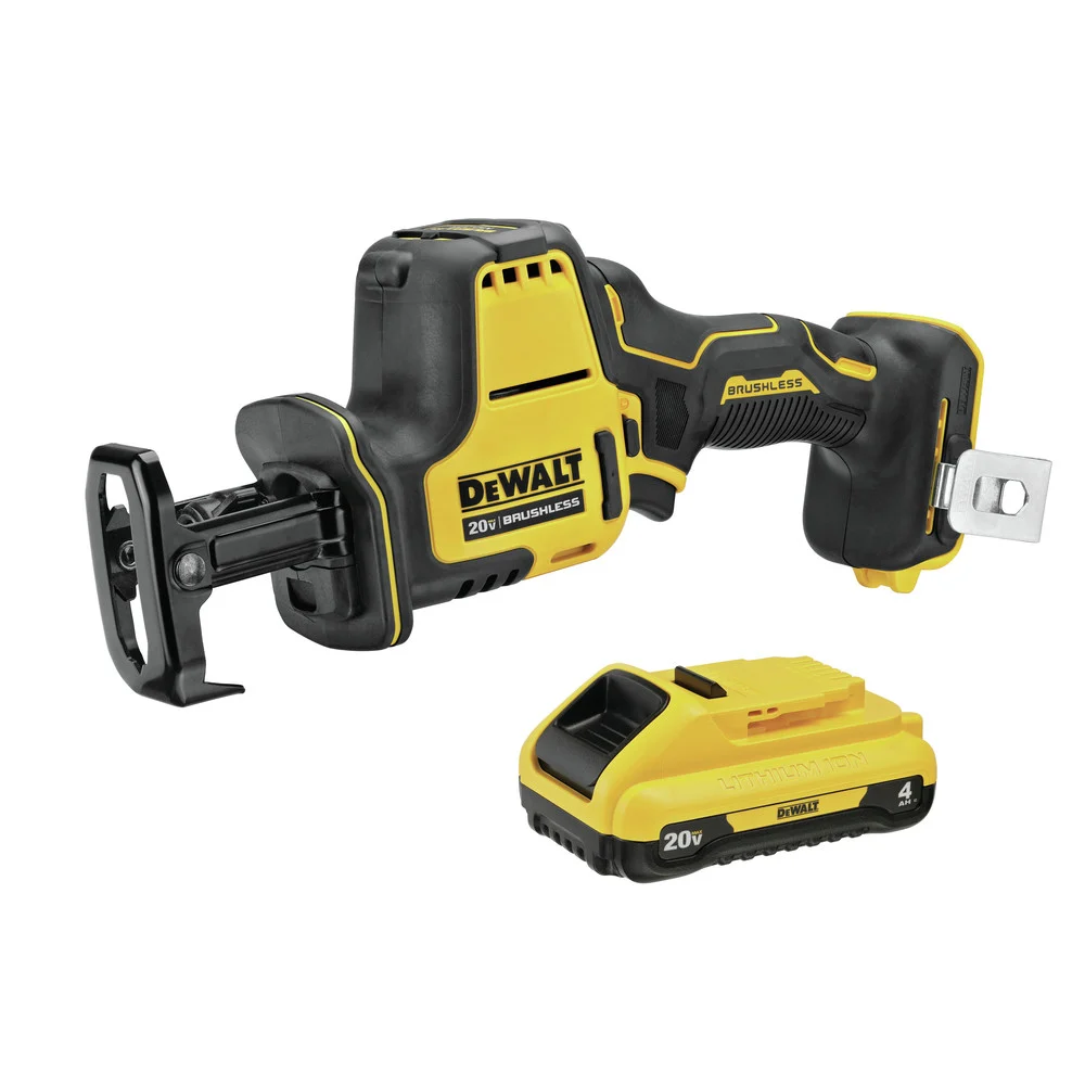 Dewalt ATOMIC 20V MAX Lithium-Ion One-Handed Cordless Reciprocating Saw and 4 Ah Compact Lithium-Ion Battery - DCS369B-DCB240-BNDL