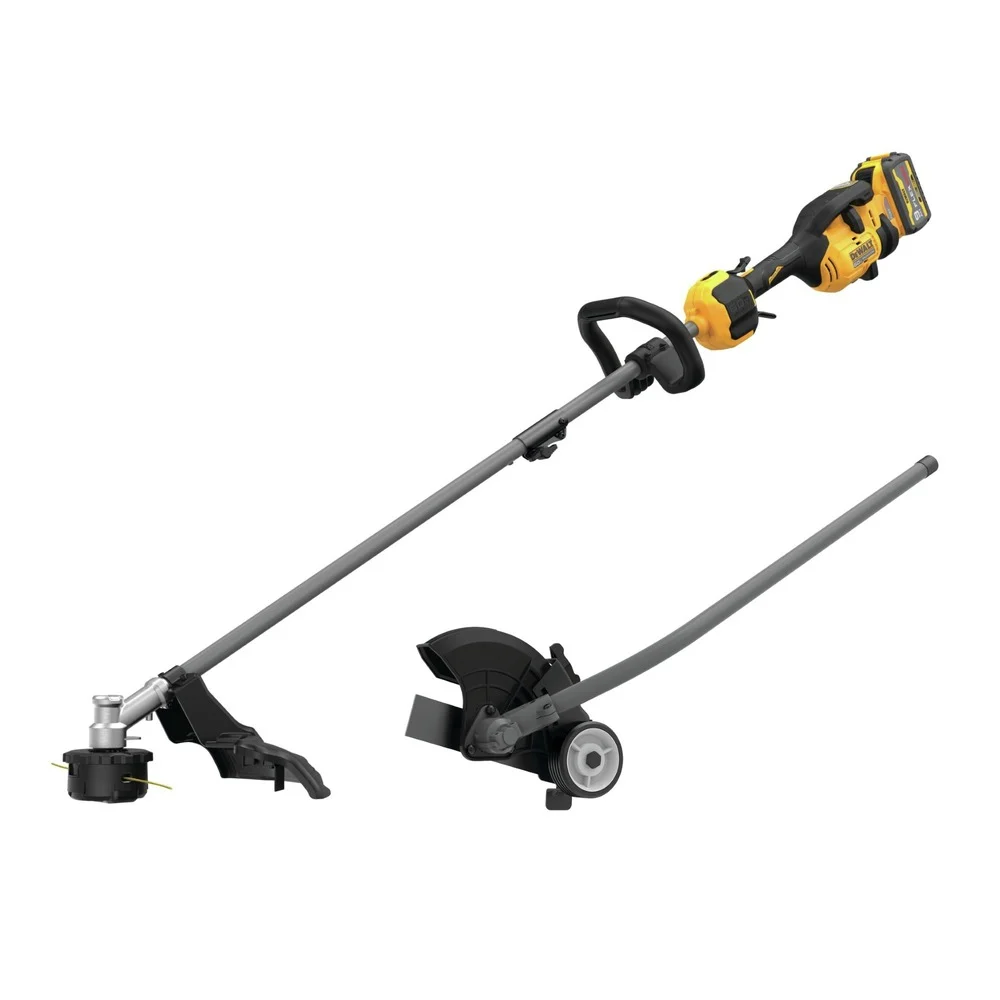 Dewalt 60V MAX Brushless Lithium-Ion 17 in. Cordless String Trimmer Kit (9 Ah) and Universal Edger Attachment Bundle - DCST972X1DWOAS4ED-BNDL