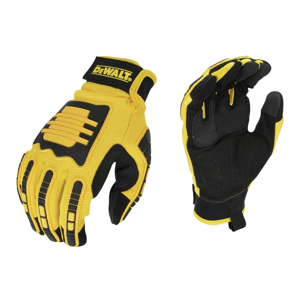 Dewalt (12/Box) Performance Mechanic Work Gloves - Large, Yellow/Black