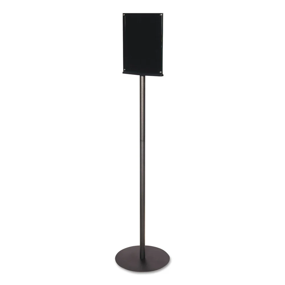 Deflecto 8.5 in. x 11 in. Insert 56 in. Tall Double-Sided Magnetic Sign Display - Clear/Black