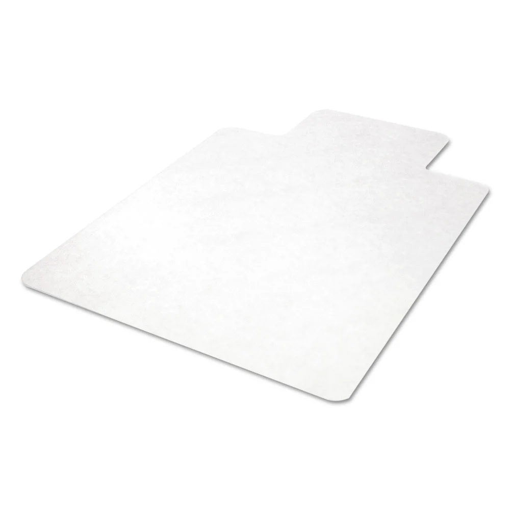 Deflecto 45 in. x 53 in. EconoMat All Day Use Flat Packed Wide Lipped Chair Mat for Hard Floors - Clear