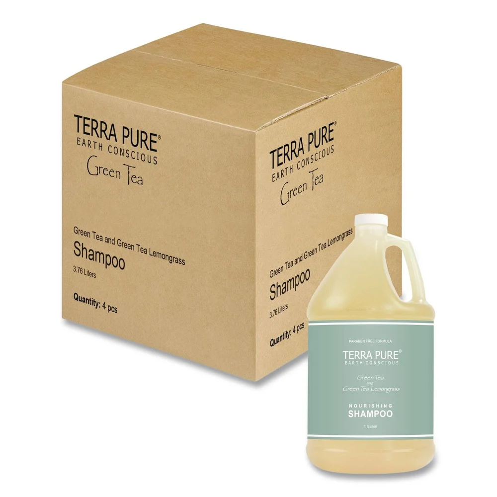 Diversified Hospitality Solutions Terra Pure 1 Gallon Shampoo - Green Tea Lemongrass (4/Carton)