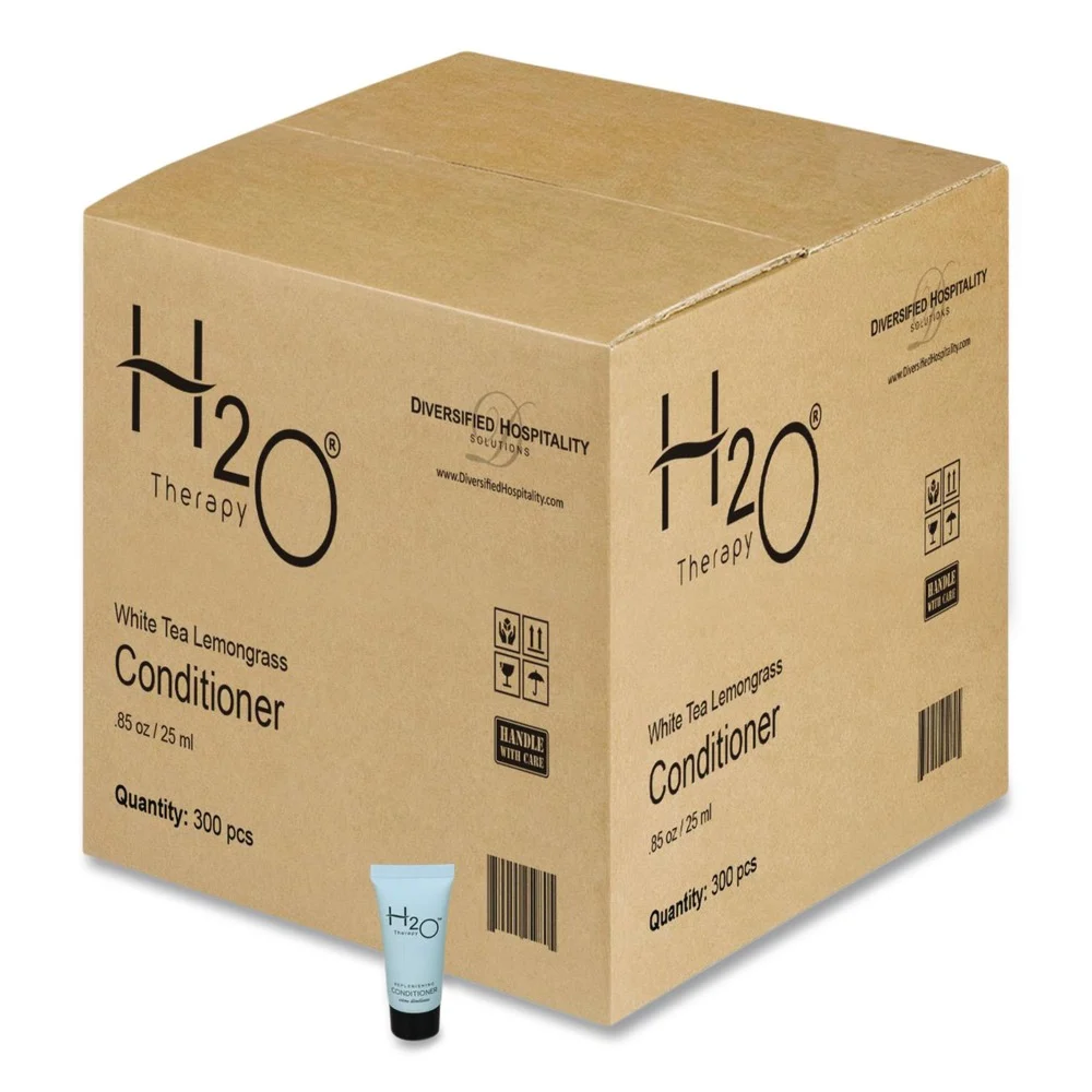 Diversified Hospitality Solutions H2O Therapy 0.85 oz Single-Use Conditioner - White Tea and Lemongrass (300/Carton)