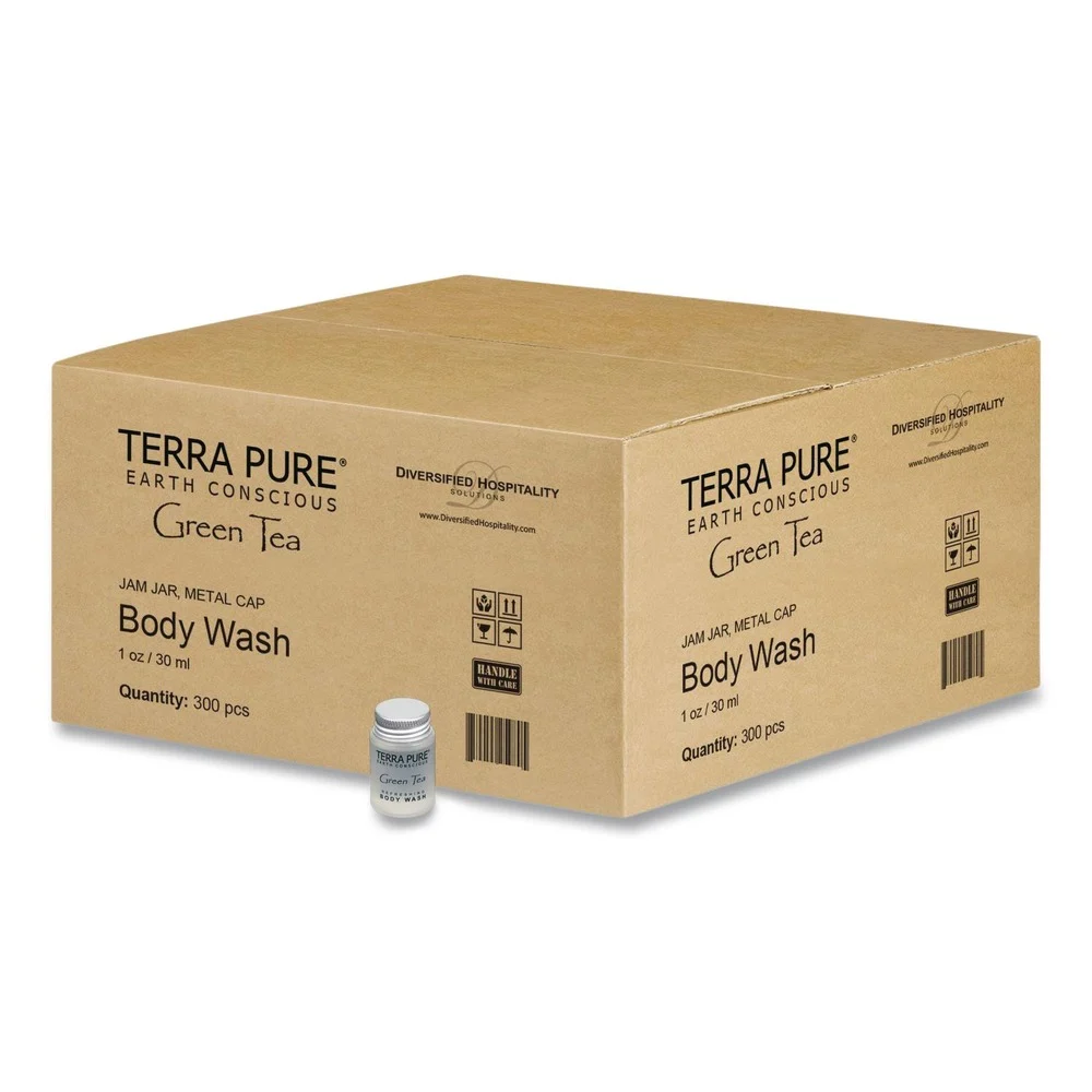 Diversified Hospitality Solutions Terra Pure 1 oz Shampoo - Green Tea Lemongrass (300/Carton)