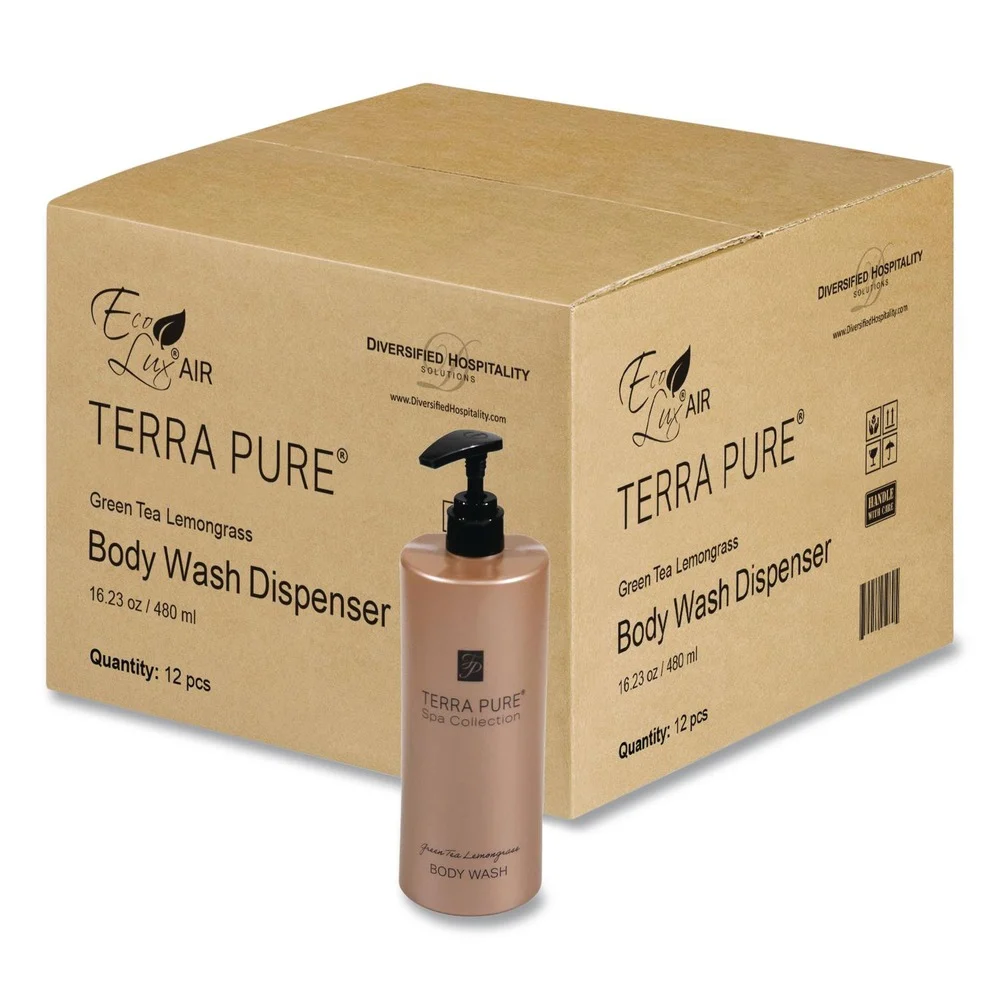 Diversified Hospitality Solutions Terra Pure 16.23 oz Body Wash - Green Tea Lemongrass (12/Carton)