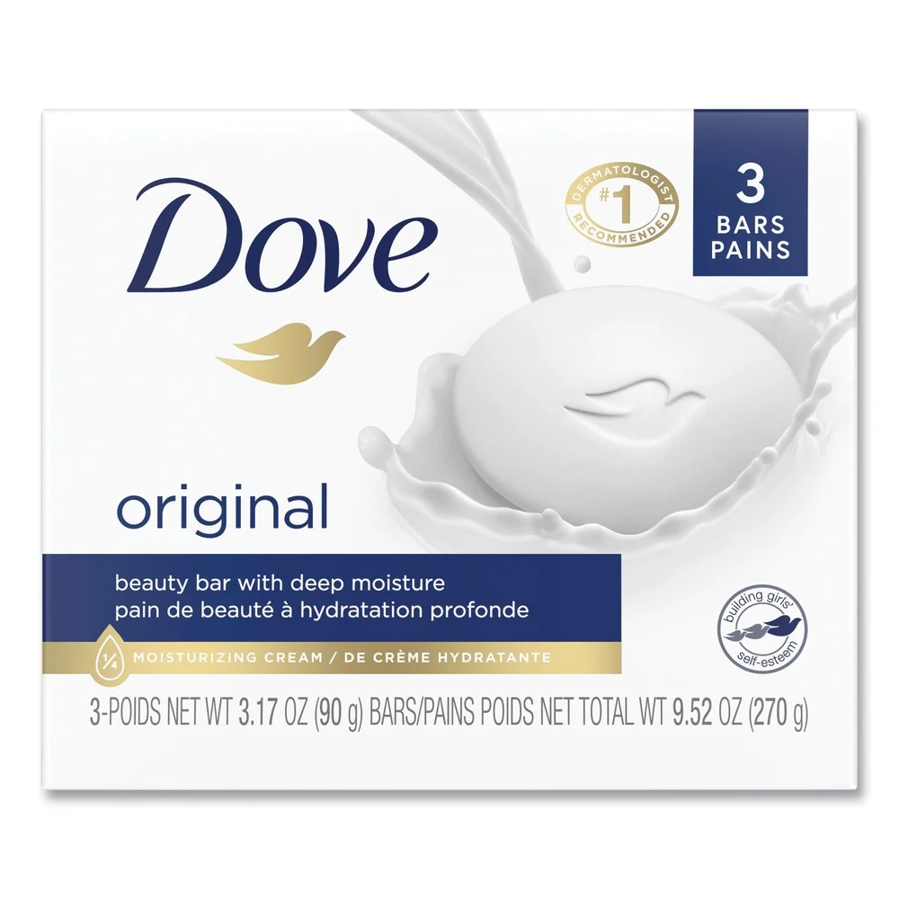 Dove 3.17 oz. Beauty Bar - Light Scent, White (12/Carton)