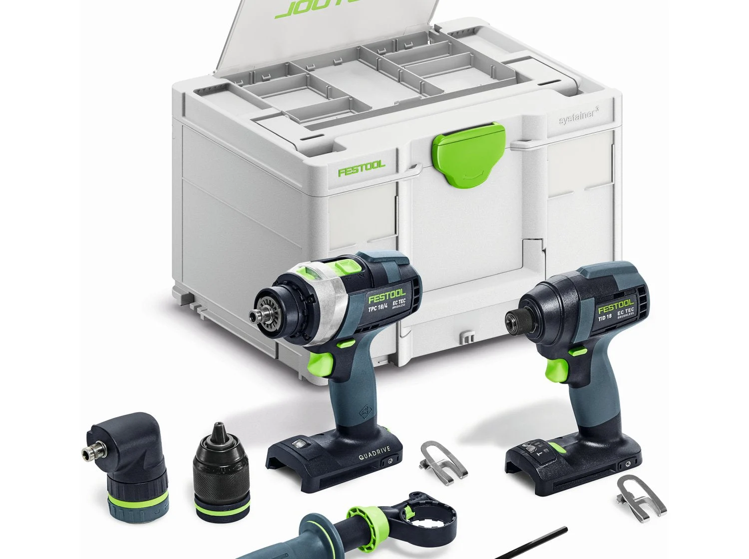 Festool 18V TPC 18/4 Cordless Drill Driver and TID 18 Cordless Impact Driver BASIC with Systainer (578830)