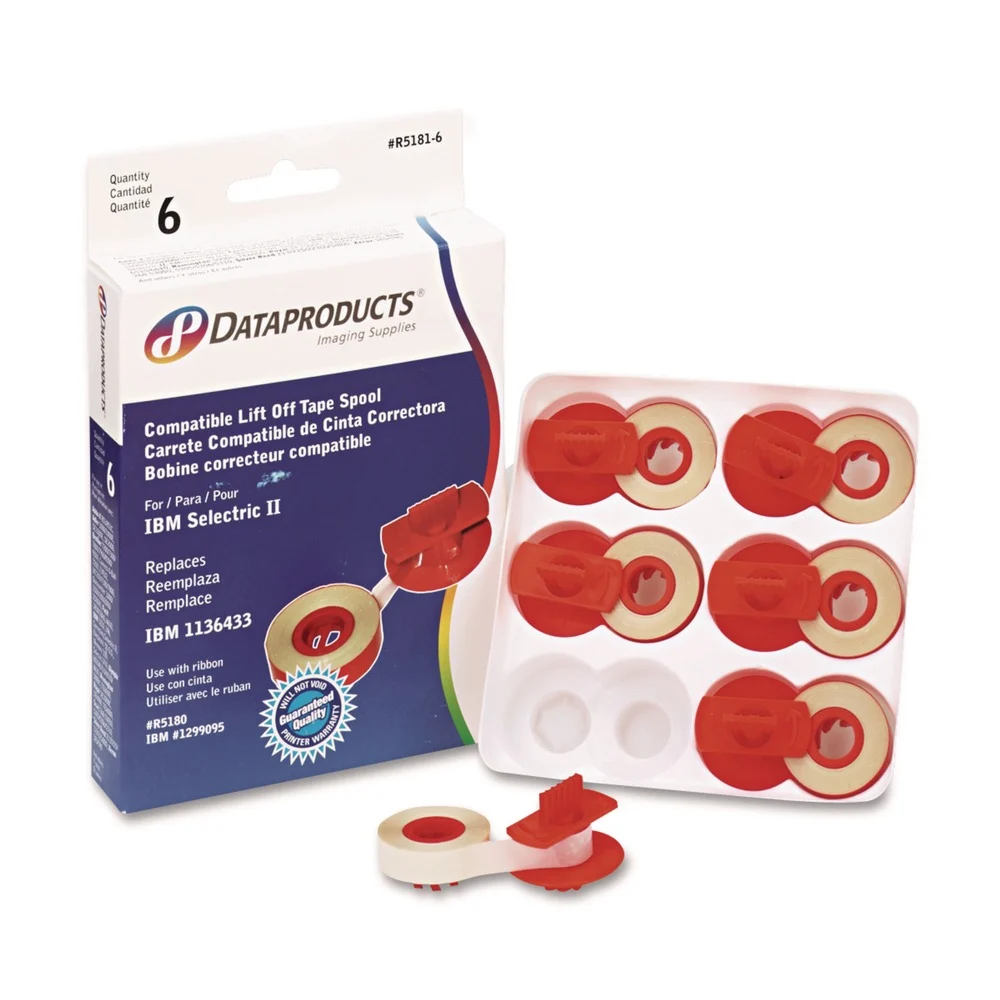 Dataproducts Compatible Low-Tack Lift-Off Tape - Clear (6/Box)