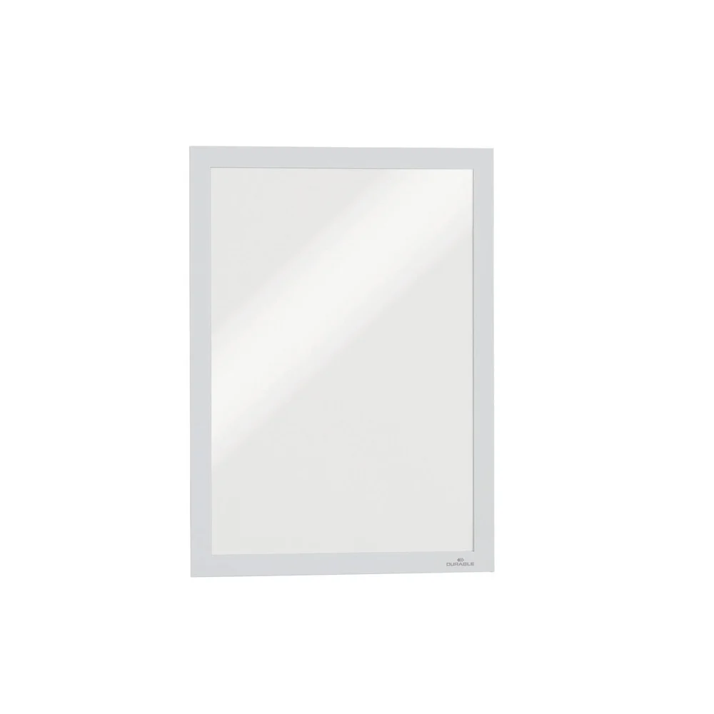 Durable Infoframe DURAFRAME 9.5 in. x 12 in. Self Adhesive Double Sided Sign Holder - White Frame (2/Pack)
