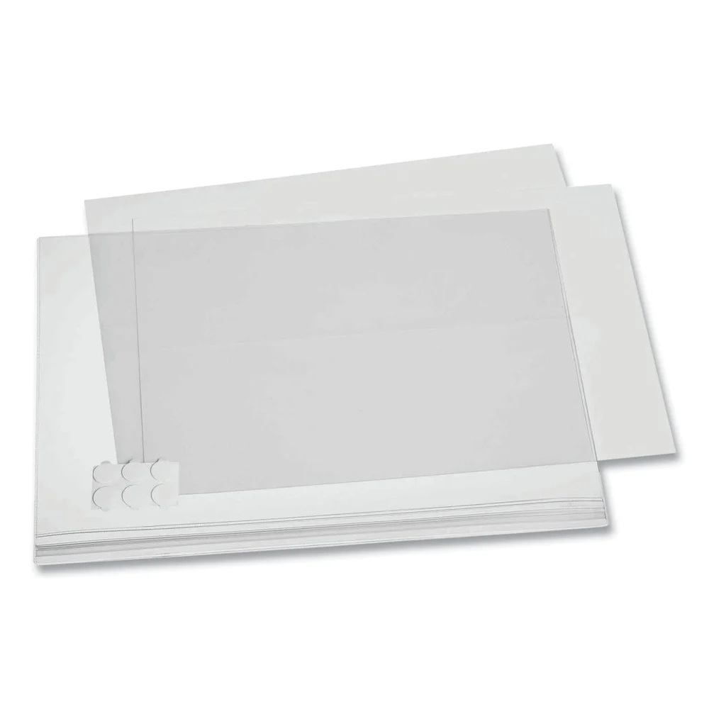 Durable 501719 11 in. x 17 in. Self-Adhesive Water-Resistant Sign Holder - Clear Frame (5/Pack)