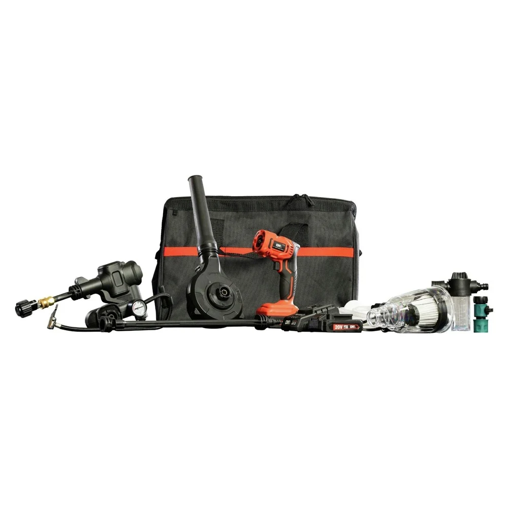 Detail K2 20V Lithium-Ion Quick-Charge Cordless 4-in-1 Tool Kit