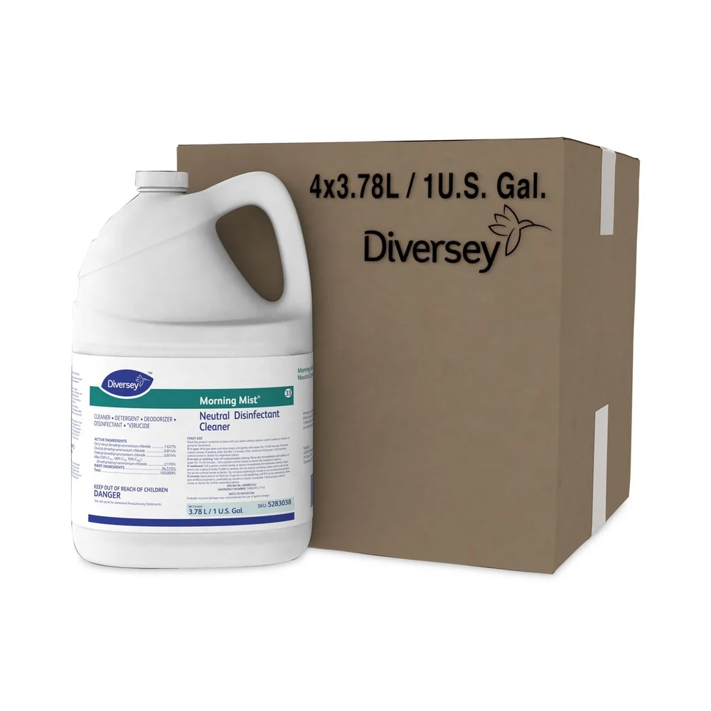 Diversey Care Morning Mist Fresh Scent 1 Gallon Bottle Neutral Disinfectant Cleaner (4/Carton)