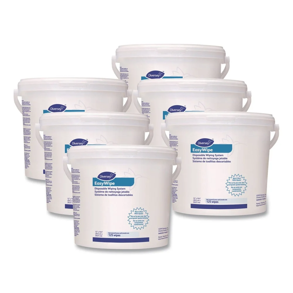 Diversey Care 8.63 in. x 24.88 in. Easywipe Disposable Wiping Refill - White (6/Carton)