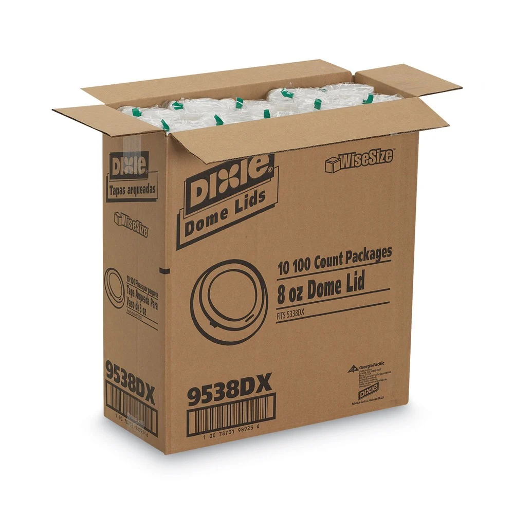 Dixie 8 oz. Drink-Thru Hot Drink Cup Lids - White (1000/Carton)
