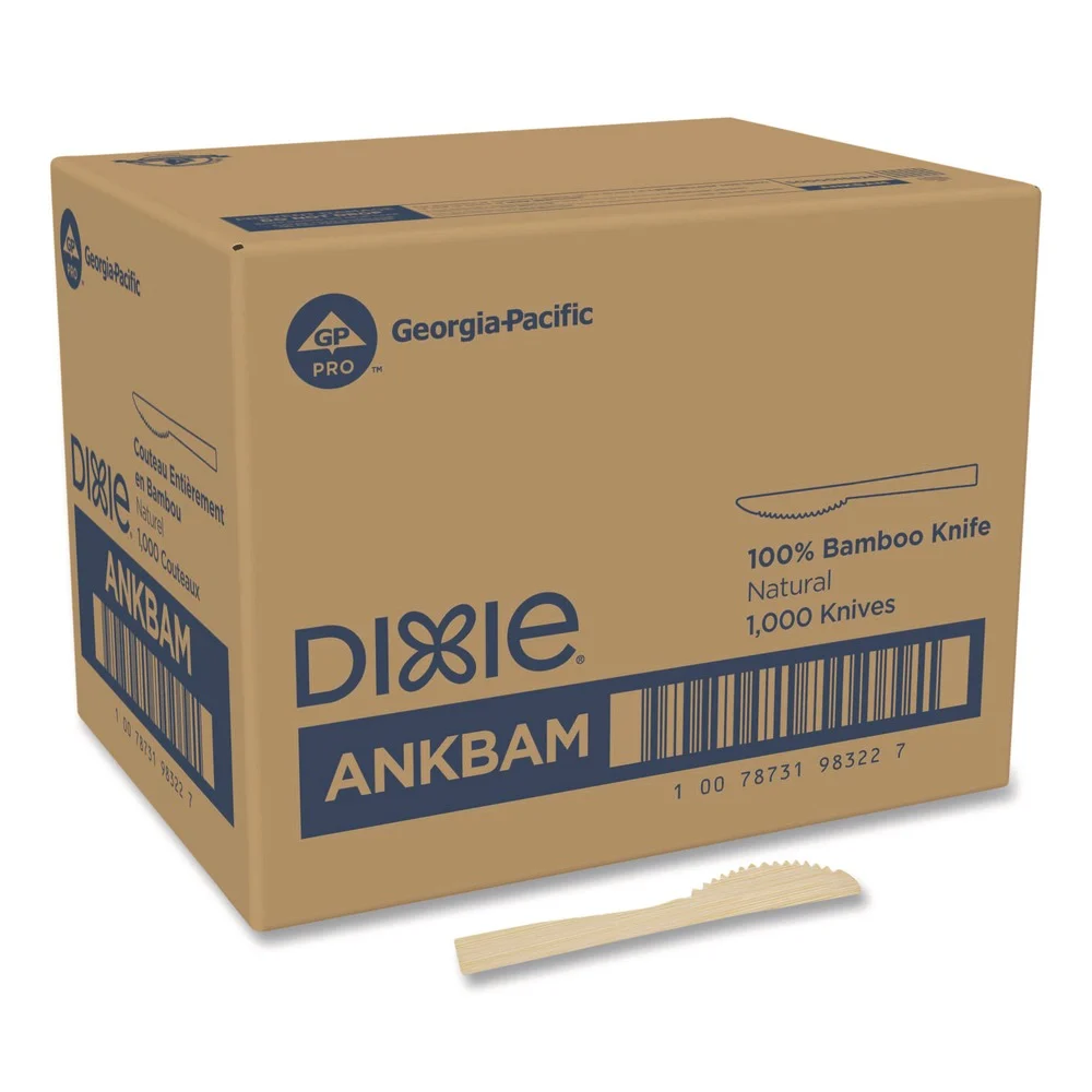 Dixie ANKBAM Mediumweight Bamboo Paper Knife - Light Golden (1000/Carton)