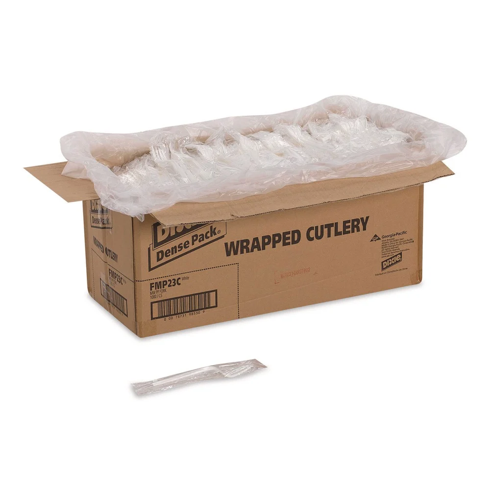 Dixie Mediumweight Polypropylene Fork Cutlery - White (1000/Carton)