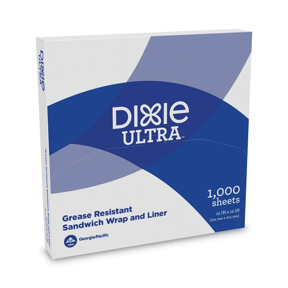 Dixie GRC1212 12 in. x 12 in. All-Purpose Dry Wax Paper Food Wrap - White (5000/Carton)
