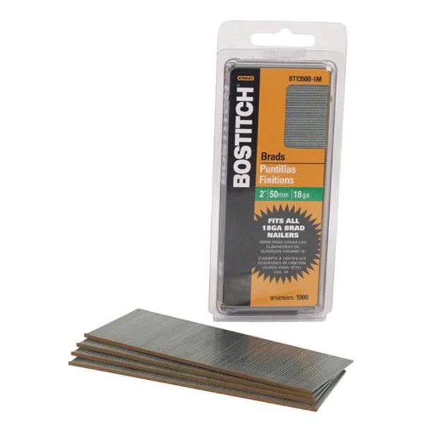 BOSTITCH Galvanized 50mm Brad Nails, 2", 18 Gauge (10 Pcs)