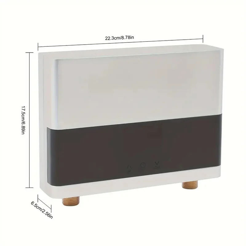 110V 4000W Small Kitchen Treasure Water Heater (horizontal Inlet And Outlet At The Bottom) - Silver Color