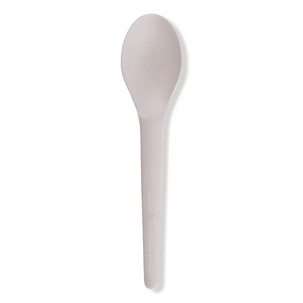 Eco-Products EP-S013 Plantware 6 in. Renewable and Compostable Spoon (1000/Carton)