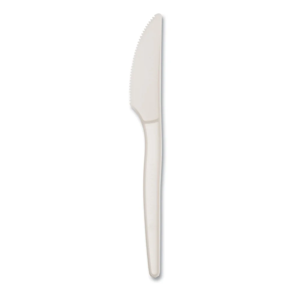 WNA EPS001 7 in. EcoSense Renewable Plant Starch Cutlery Knife (1000/Carton)