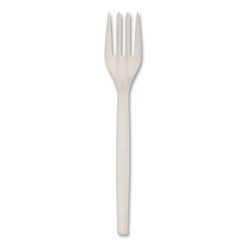 WNA EPS002 EcoSense 7 in. Renewable Plant Starch Fork Cutlery (50/Pack, 20 Packs/Carton)