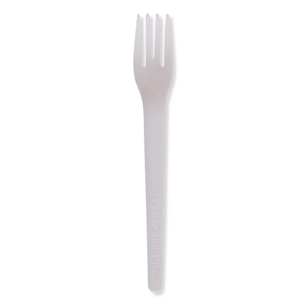 Eco-Products EP-S012-W Plantware 6 in. Fork Compostable Cutlery - White (1000/Carton)