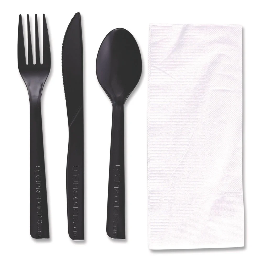 Eco-Products EP-S115 6 in. 100 percent Recycled Content Cutlery Kit - (250/Carton)