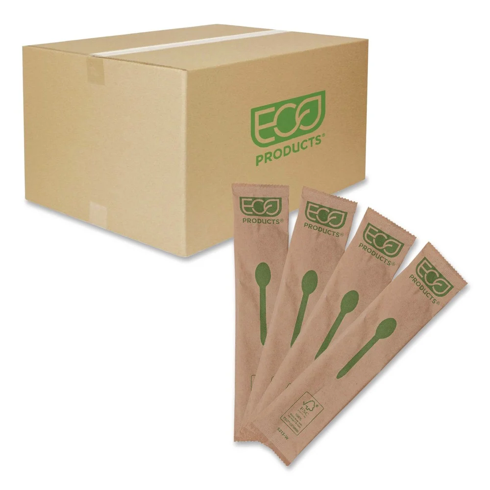 Eco-Products EP-S213-W General Purpose Spoon Wood Cutlery - Natural (500/Carton)