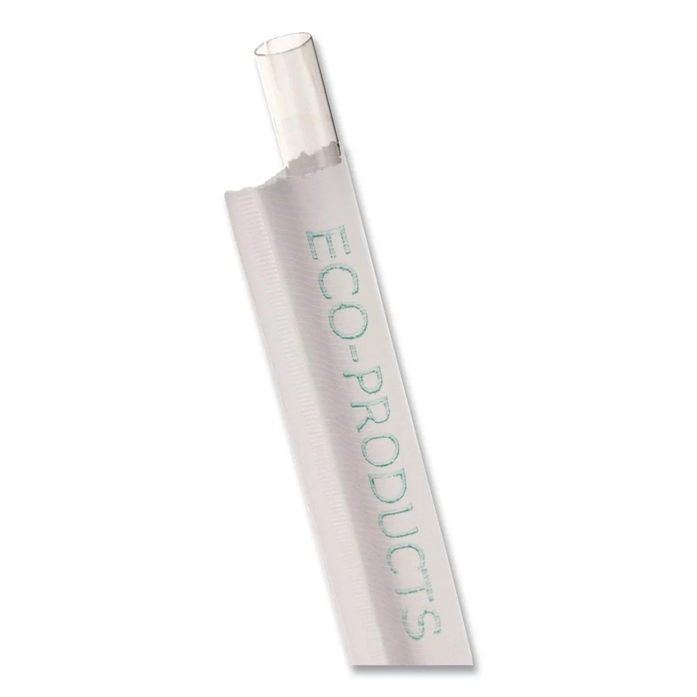 Eco-Products 9.5 in. Wrapped Plastic Straw - Clear (4800/Carton)