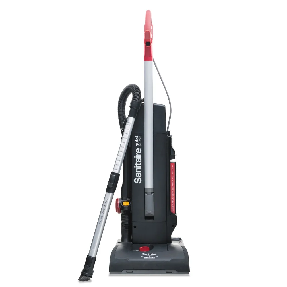 Sanitaire 110V 13 in. Cleaning Path MULTI-SURFACE QuietClean Two-Motor Upright Vacuum - Black