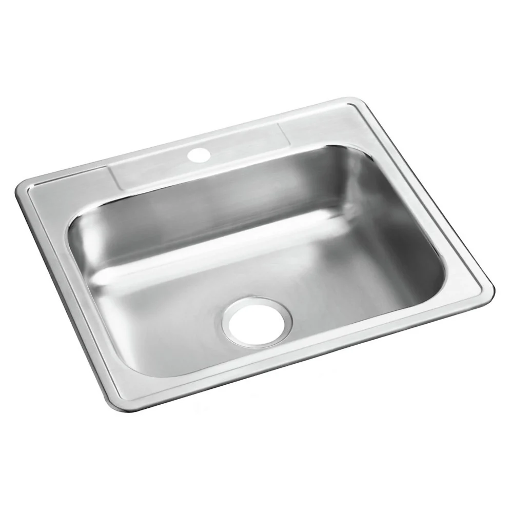 Elkay Dayton 25 in. x 22 in. x 6-9/16 in. Single Bowl Drop-in Stainless Steel Bar Sink