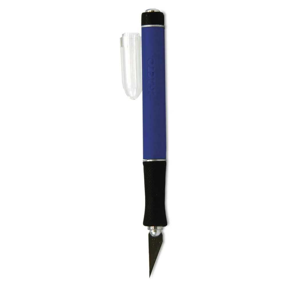 X-ACTO X3730Q X3000 3-No. 11 Blades 4.5 in. Aluminum/Rubber Barrel Hobby Knife - Black