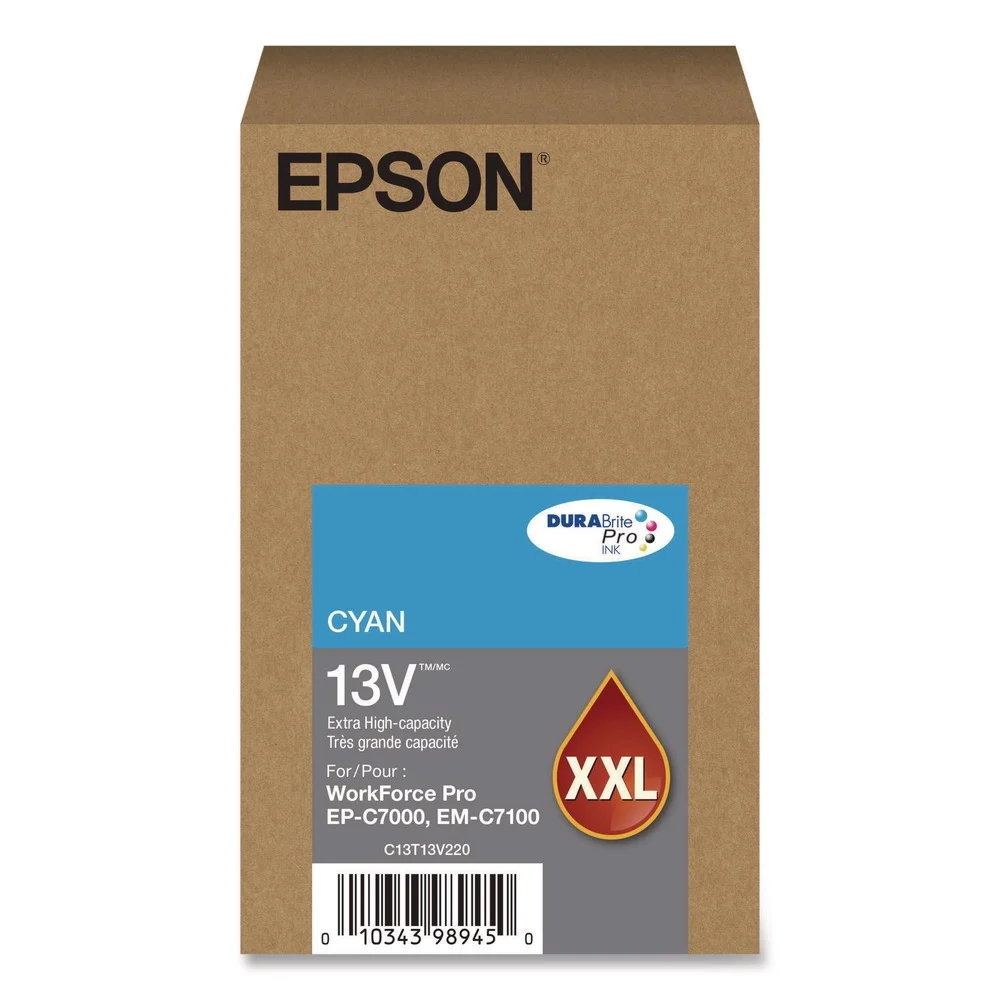 Epson (T13V) DURABrite Pro 8,000 Page-Yield Extra High-Yield Ink - Cyan