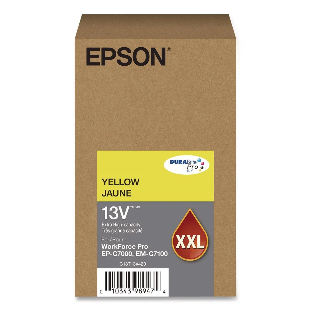 Epson (T13V) DURABrite Pro 8,000 Page-Yield Extra High-Yield Ink - Yellow