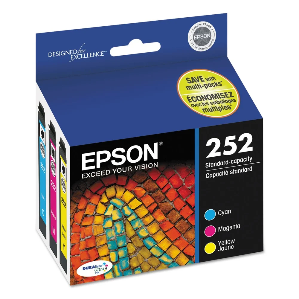 Epson (252) DURABrite Ultra Ink - Cyan/Magenta/Yellow (3/Pack)