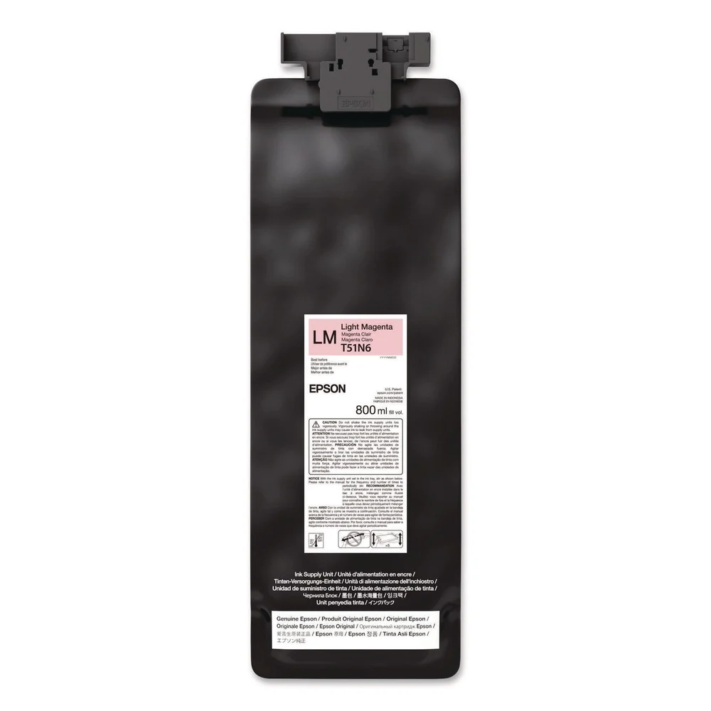 Epson (T51N) UltraChrome GS3 800 milliliter Eco-Solvent Ink - Light Magenta