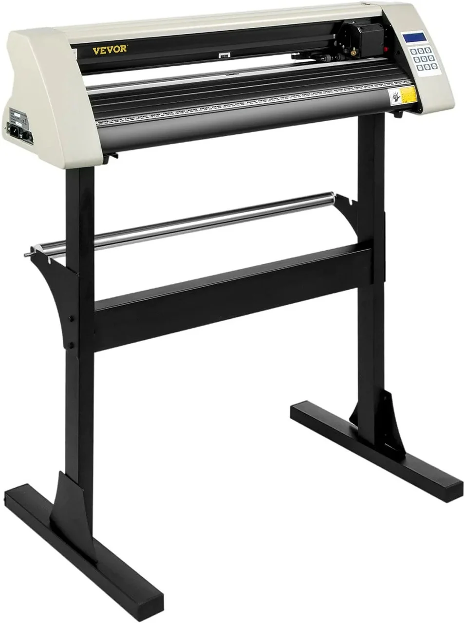 Vinyl Cutter Machine, 28 Inch Paper Feed Cutting Plotter Bundle, Adjustable Force & Speed Vinyl Printer, LCD Display Windows Compatible Sign Making kit w/Signmaster, Sturdy Stand, 3Blades, White