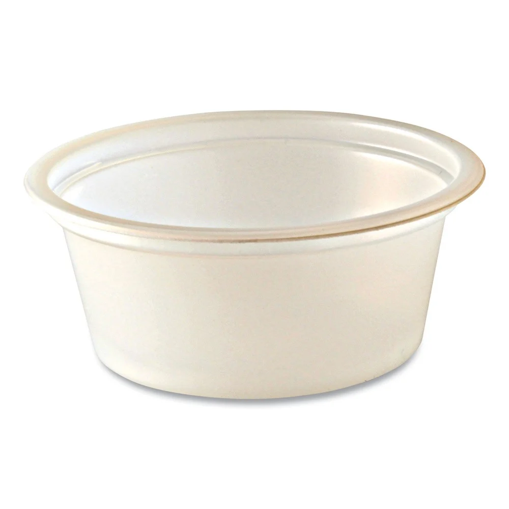 Fabri-Kal 1 oz. Squat Plastic Portion Cups - Translucent (10/Carton)