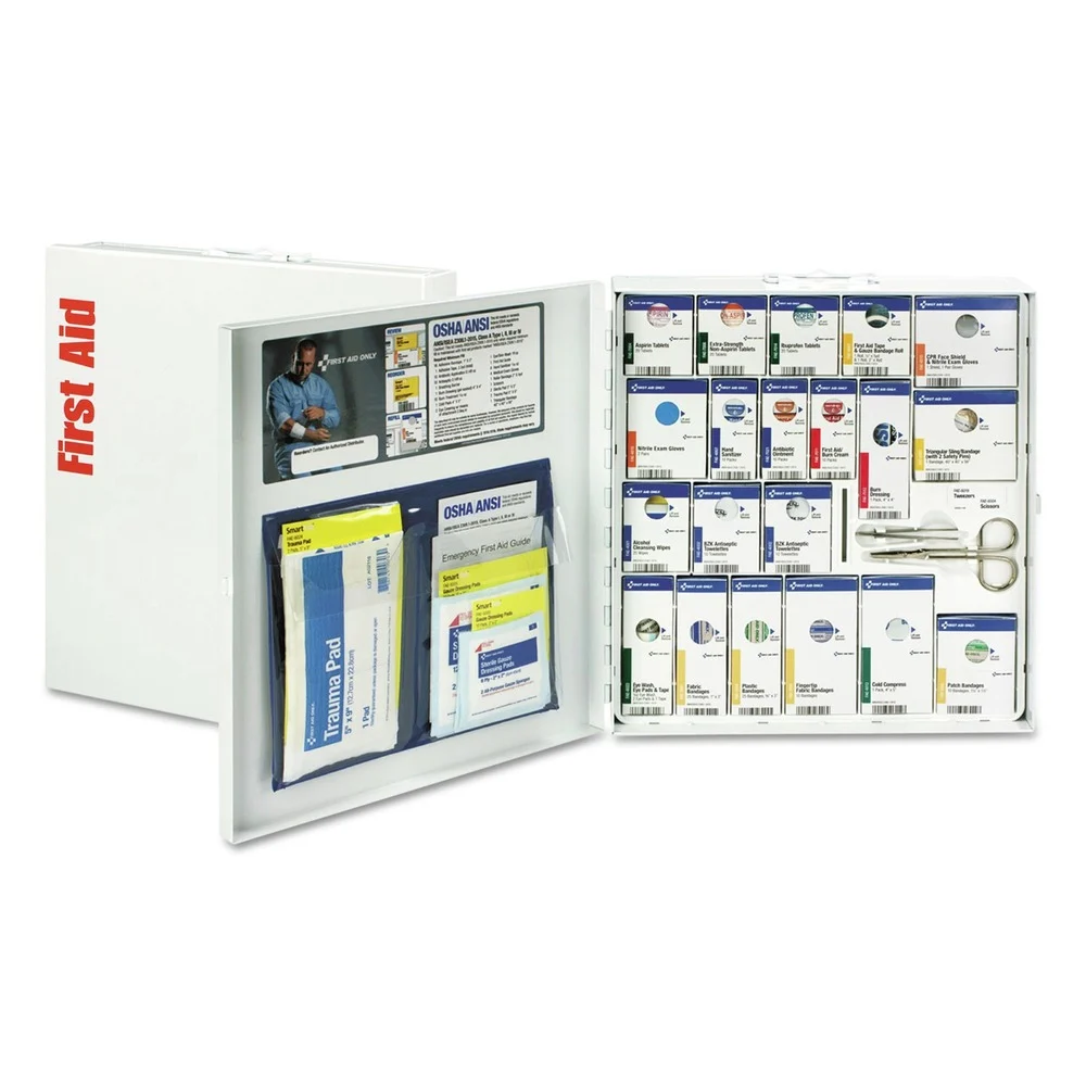 First Aid Only ANSI 2015 SmartCompliance General Business First Aid Station for 50 People with Metal Case (1-Kit)
