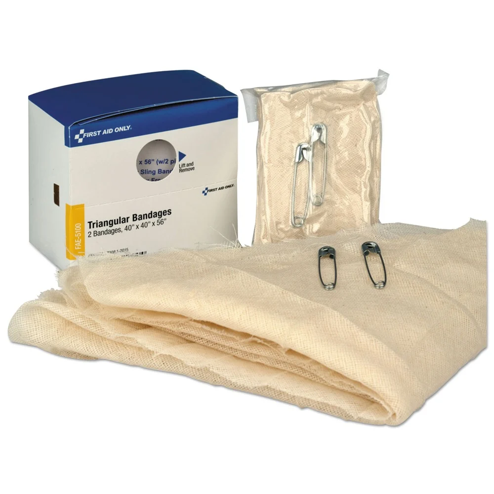 First Aid Only 40 in. x 40 in.x 56 in. Triangular Bandages Refill for SmartCompliance Gen Business Cabinet (2/Box)